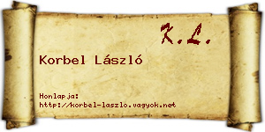Korbel László névjegykártya
